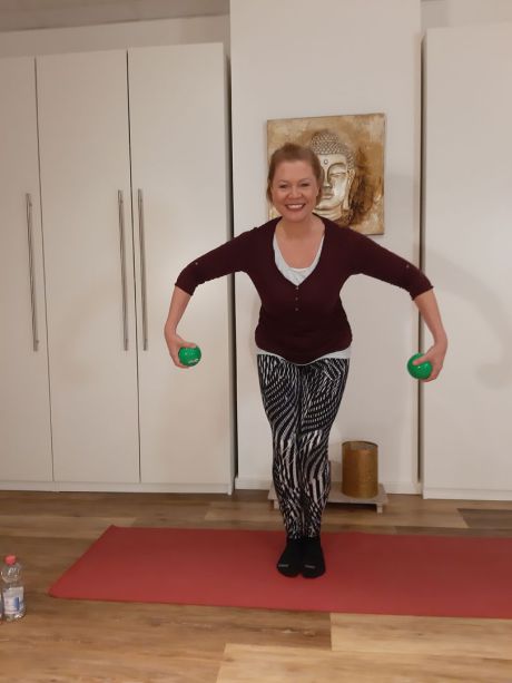 Meike Kämmerer, Pilates mit Toningbällen