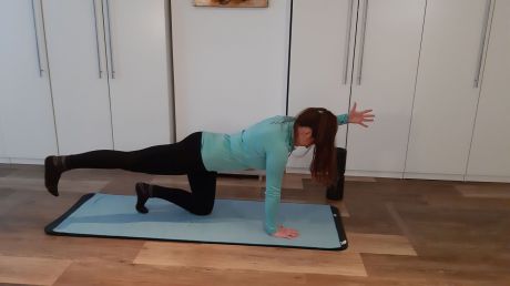 Nadine Schmidt, Katze streckt Arm u. Bein