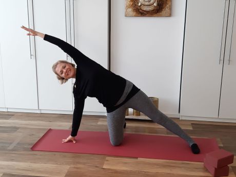 Meike Kämmerer, halber Seitstütz